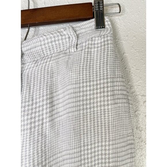 Hannoh Wessel Petronilla Pants Trousers Sz 38  Wide Leg Raw Edge Checkered Linen - Picture 6 of 15